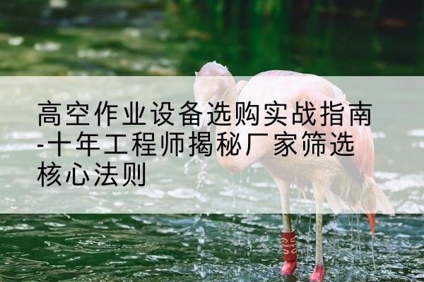 铜鼓剪叉式升降机厂家-高空作业设备选购实战指南-十年工程师揭秘厂家筛选核心法则